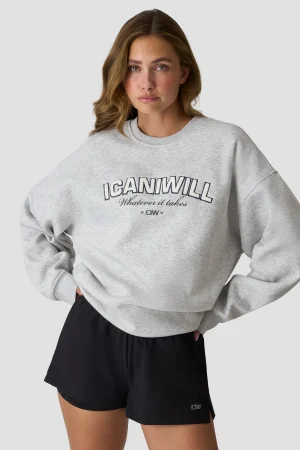 ICANIWILL EVERYDAY RELAXED CREWNECK NAISTEN COLLEGEPAITA